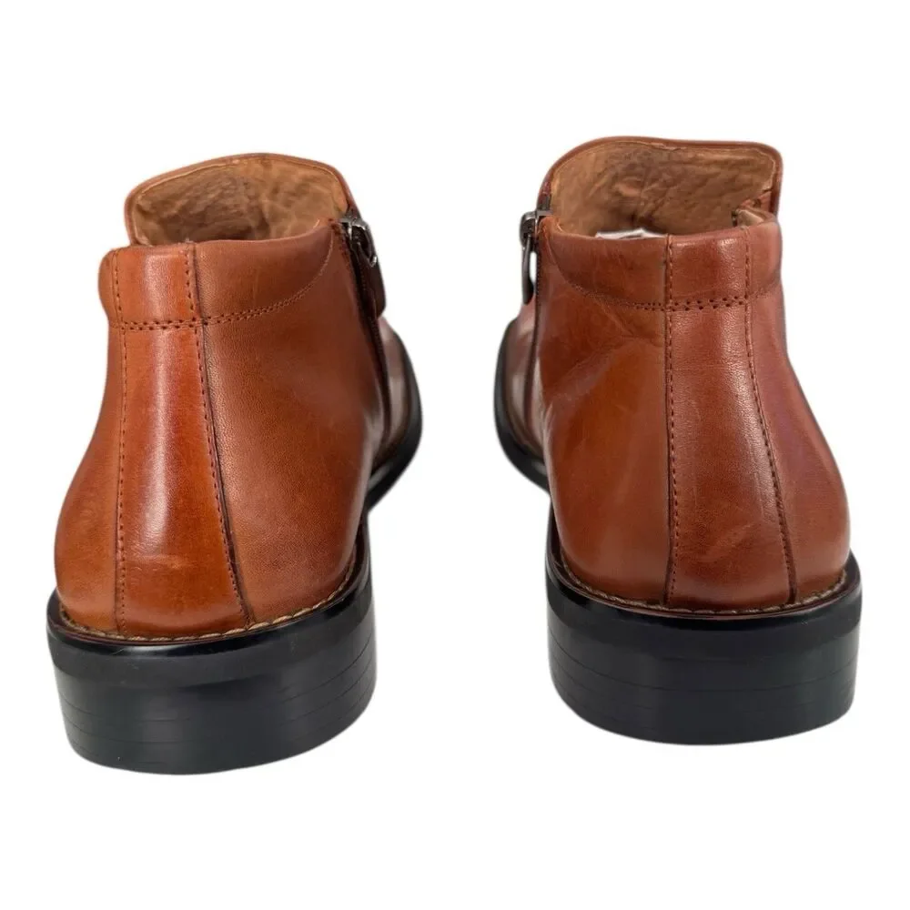 Donato Marrone Brown Leather Ankle Boots Men’s 12‎ Square Toe Vintage